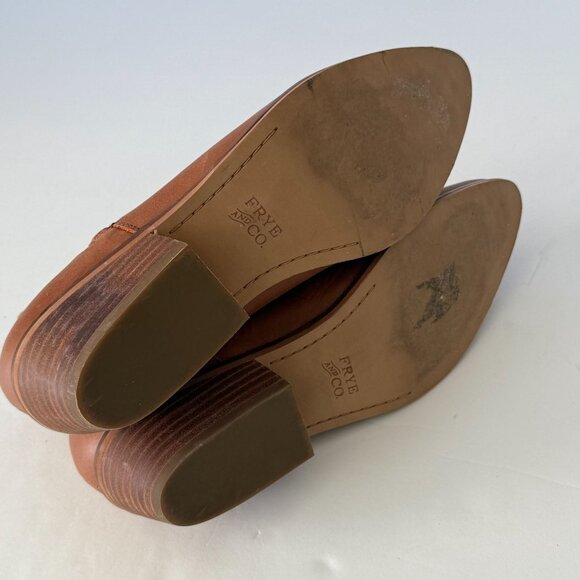 FRYE Brown Leather & Suede Women's Ankle Boots Size 8.5 Side Zipper - Picture 7 of 10